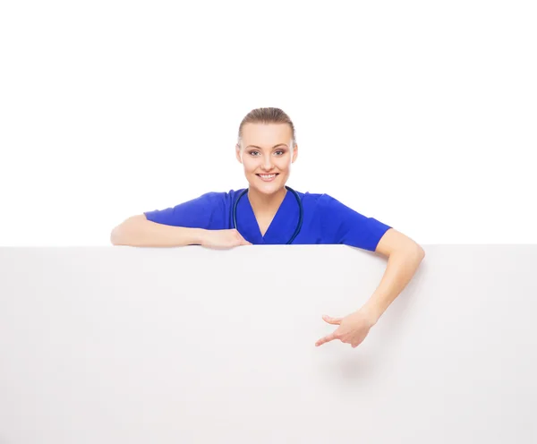 Young, professional and cheerful female doctor — Stock Photo, Image