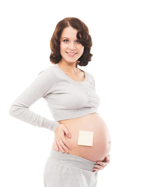 Jonge, gezonde en gelukkige zwangere vrouw — Stockfoto