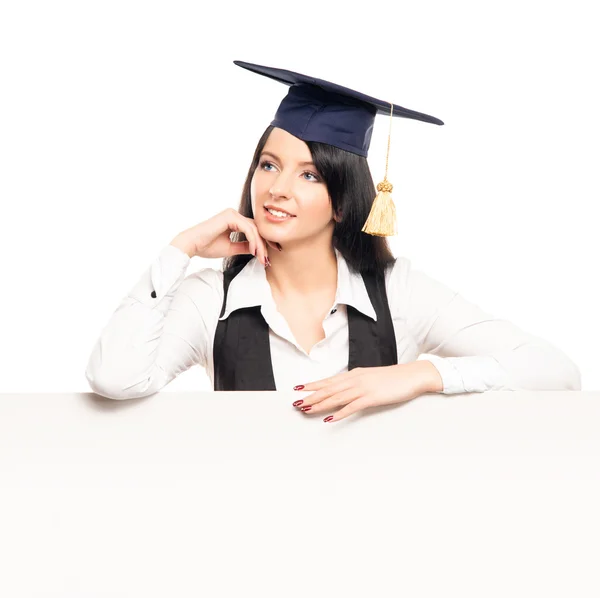 Young, beautiful and happy graduate girl — Stock Photo, Image