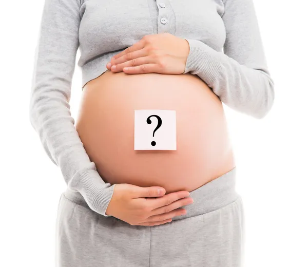 Belly of a young pregnant woman — Stock Photo, Image