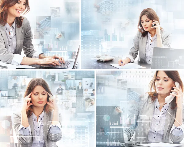 Mujer de negocios que trabaja en la oficina — Foto de Stock