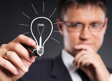 işadamı bir plan ile çalışma