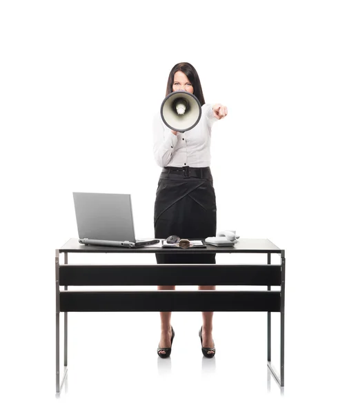 Mulher de negócios gritando — Fotografia de Stock