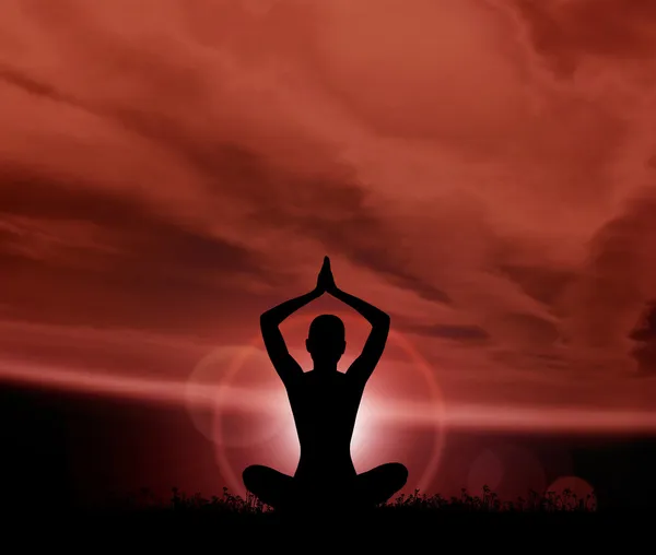 Meditação astral . — Fotografia de Stock