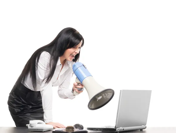 Mujer de negocios gritando —  Fotos de Stock