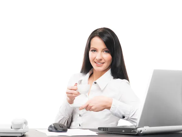 Geschäftsfrau arbeitet im Büro — Stockfoto