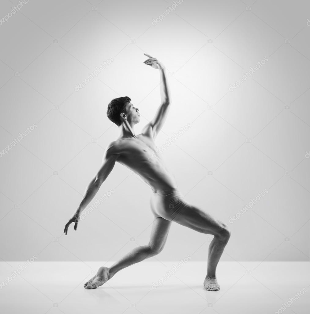 Athletic ballet dancer
