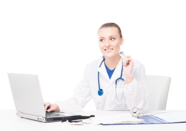 neşeli kadın doktor