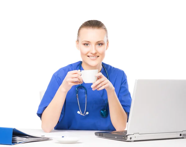 Cheerful female doctor — Stock Photo, Image