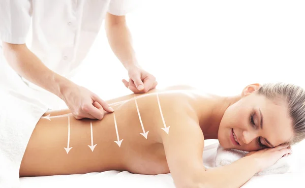 Woman getting   massage — Stock Photo, Image