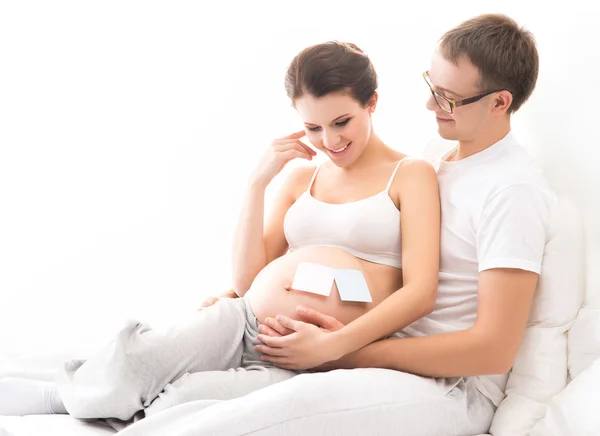 Pregnant mother and  father — Stock Photo, Image