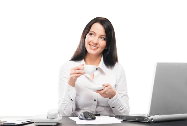 Geschäftsfrau arbeitet im Büro — Stockfoto