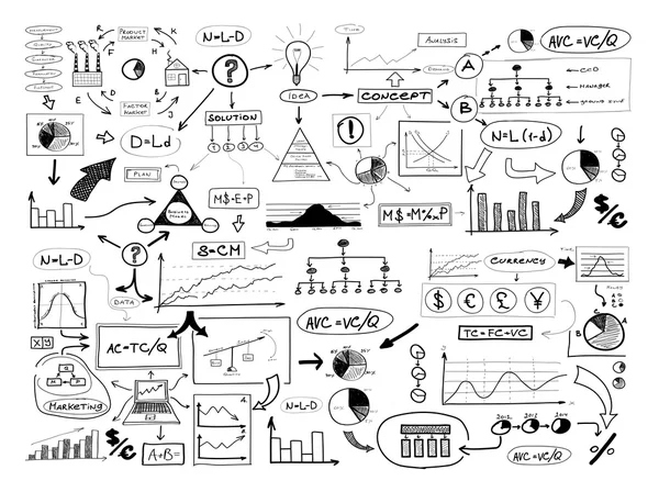 Diferentes elementos comerciales — Foto de Stock