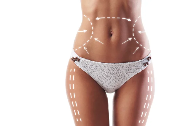 oklar çizim ile kadın bedeni