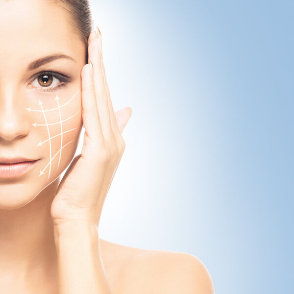 Woman ready for plastic surgery treatment