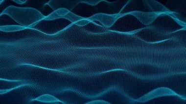 Uzayın arka planında elektronik parçacıkların olduğu soyut dijital manzara. Siber, dijital, paralel dünyalar ve yapay zeka kavramı.