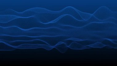 Uzayın arka planında elektronik parçacıkların olduğu soyut dijital manzara. Siber, dijital, paralel dünyalar ve yapay zeka kavramı.