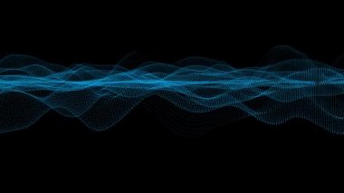 Uzayın arka planında elektronik parçacıkların olduğu soyut dijital manzara. Siber, dijital, paralel dünyalar ve yapay zeka kavramı.