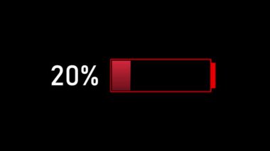 Bir cihaz için pil göstergesi. İstasyonda elektrik yükleniyor..
