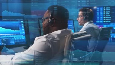 Uluslararası finans ve ticaret bürosu. Çeşitli simsarlar ve simsarlar analiz teknolojisini kullanarak çalışıyorlar. Küresel pazarlar, iş stratejisi, döviz kuru ve bankacılık.