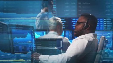 Uluslararası finans ve ticaret bürosu. Çeşitli simsarlar ve simsarlar analiz teknolojisini kullanarak çalışıyorlar. Küresel pazarlar, iş stratejisi, döviz kuru ve bankacılık.