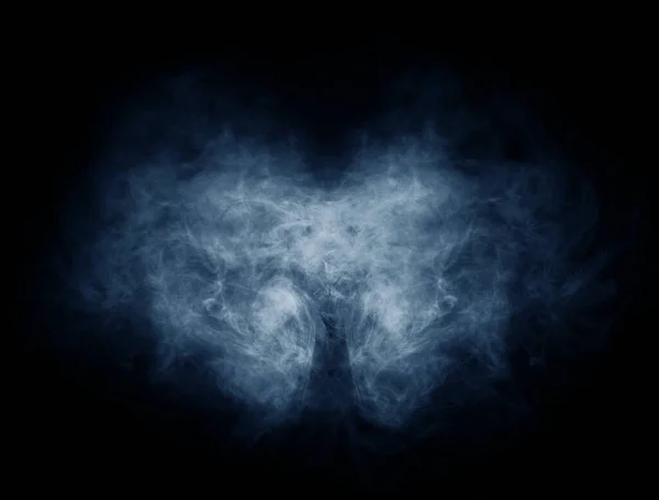 Rök över svart bakgrund. Dimma eller ångstruktur. — Stockfoto