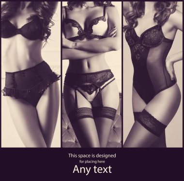 İç çamaşırlı güzel ve seksi kadınların olduğu bir fotoğraf seti. Erotik iç çamaşırı koleksiyonu.