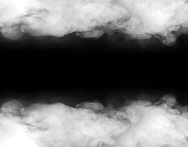 Struttura astratta del fumo sul nero. Nebbia nel buio. — Foto Stock