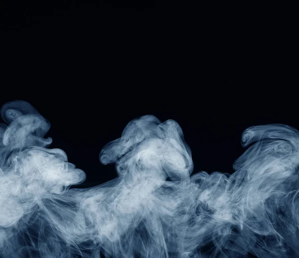 Texture fumée abstraite sur noir. Brouillard dans l'obscurité. — Photo