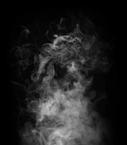 Textura de humo abstracta sobre negro. Niebla en la oscuridad. —  Fotos de Stock