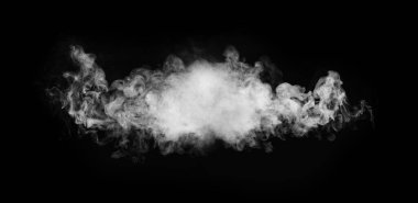 Siyah üzerine soyut duman dokusu. Karanlıkta sis..