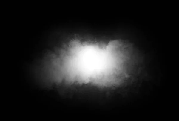 Fumo su sfondo nero. Nebbia o vapore texture. — Foto Stock