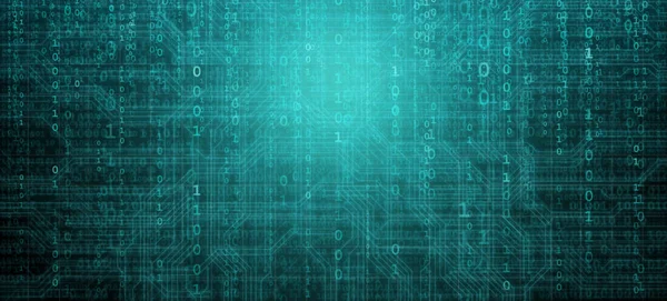 Abstrakt digital bakgrund med binär kod. Hackare, darknet, virtuell verklighet och science fiction. — Stockfoto