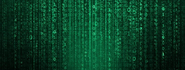 İkili kod ile dijital arka plan. Bilgisayar korsanları, darknet, sanal gerçeklik ve bilim kurgu.