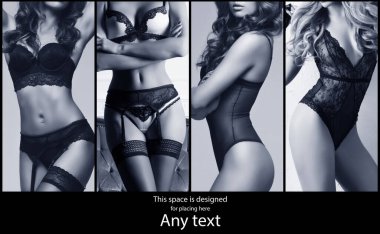İç çamaşırlı güzel ve seksi kadınların olduğu bir fotoğraf seti. Erotik iç çamaşırı koleksiyonu.