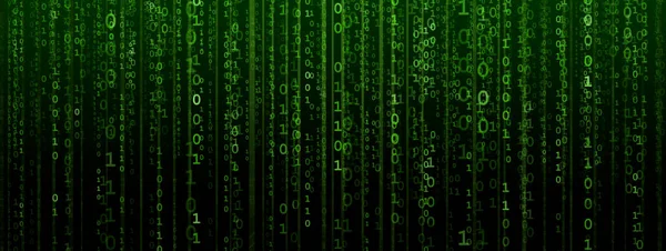 Abstracte digitale achtergrond met binaire code. Hackers, darknet, virtual reality en sciencefiction. — Stockfoto