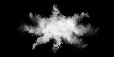 Siyah arka planda sigara içmek. Sis veya buhar dokusu.