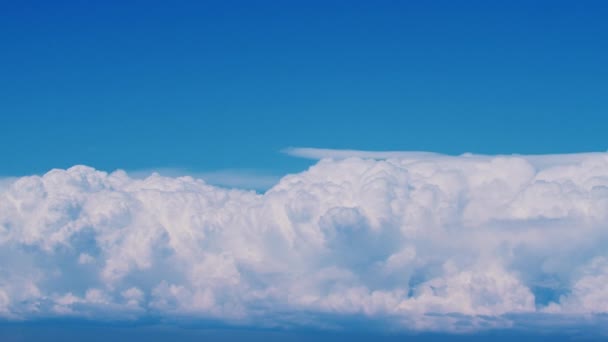 Timelapse Cumulus Clouds Flying High Beautiful Blue Sky Nature Storm — Video