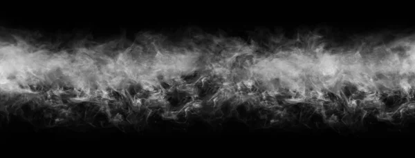 要旨濃い黒の背景に煙のテクスチャフレーム 暗闇の中で霧 自然パターン — ストック写真