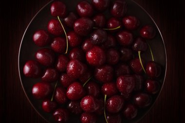 Red sweet cherry clipart
