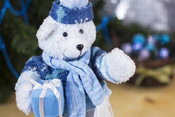 Urso de pelúcia de Natal — Fotografia de Stock