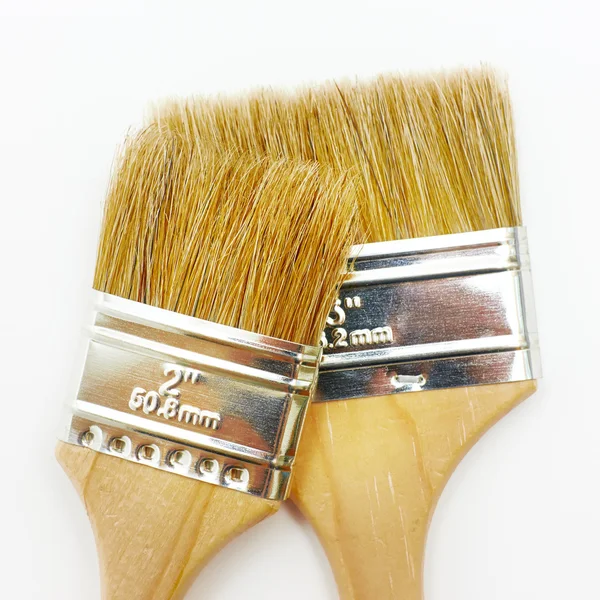 Set of two new renovation brushes — Stock Photo, Image