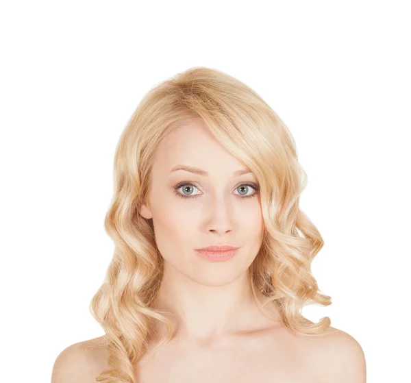 The beautiful blonde on the isolated background — Stock Photo, Image