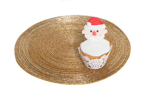Kerstmis cupcakes isolatie — Stockfoto