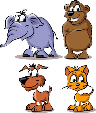 Çizgi filmlerdeki hayvanlar.