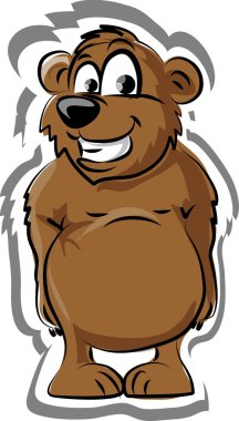Bear, cartoon, vektör