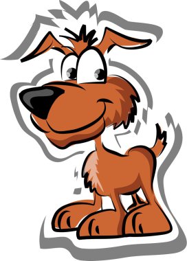 karikatür köpek, bir vektör