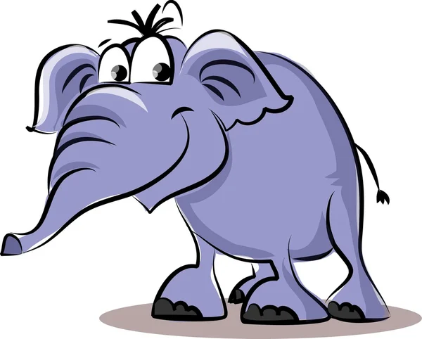 Etiqueta de elefante de dibujos animados, vector — Vector de stock
