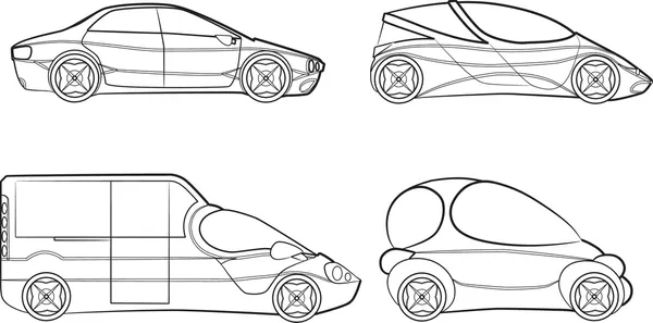 Colección de coches - vector — Archivo Imágenes Vectoriales