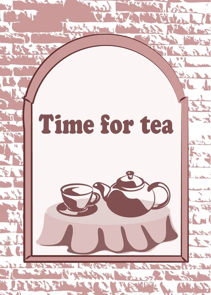 Time for tea, vector background — Stock Vector